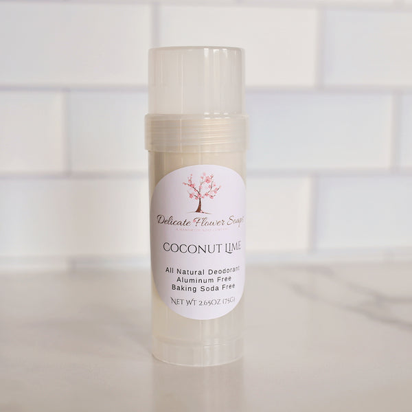 Coconut Lime Solid Deodorant Delicate Flower Soaps
