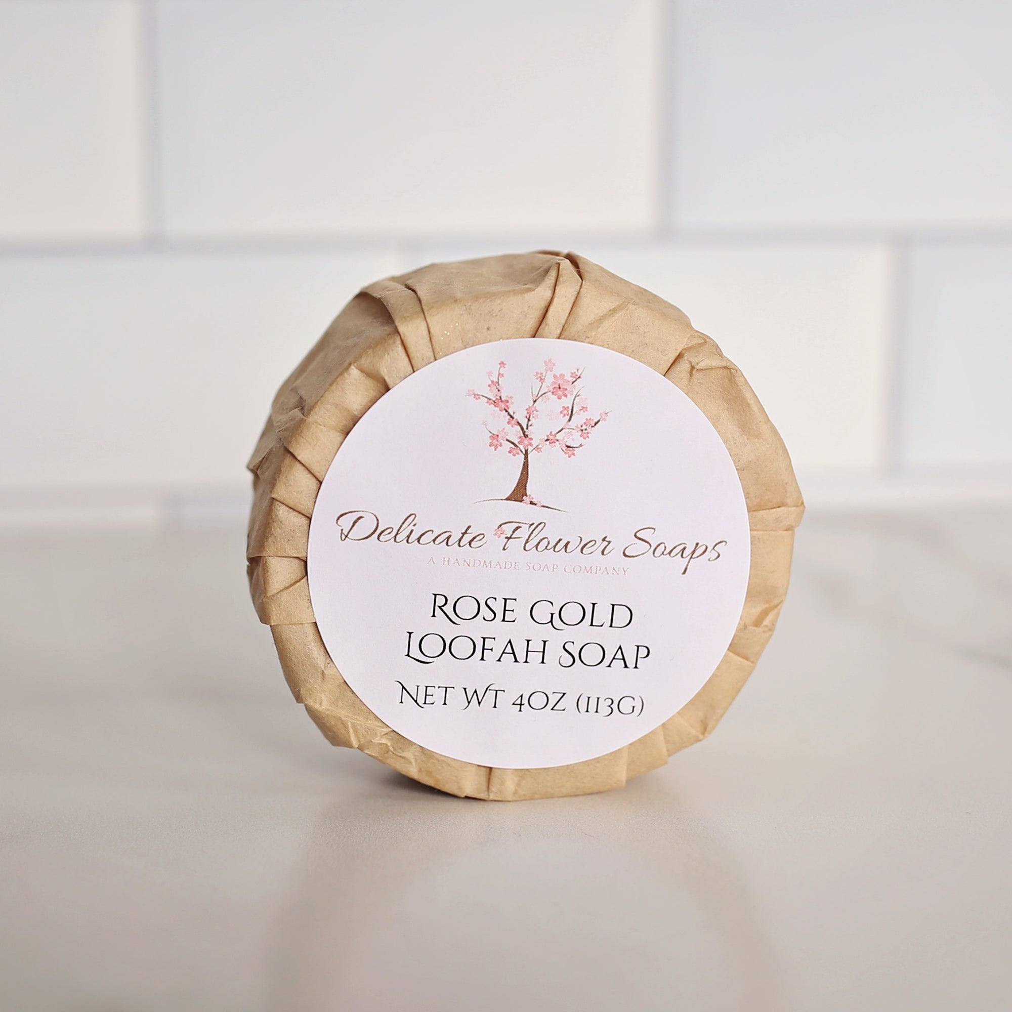 Rose Gold Loofah Soap