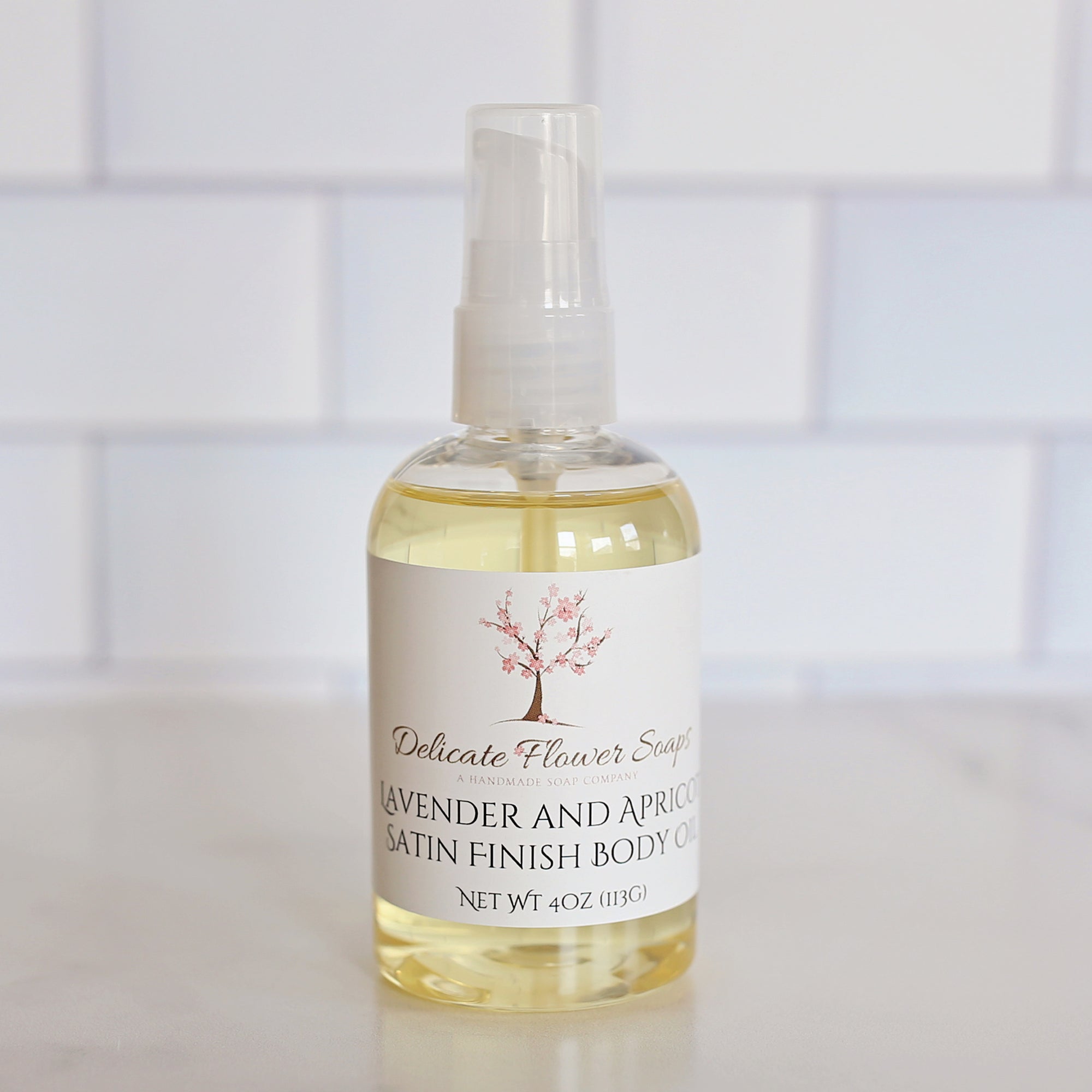 Lavender and Apricot Satin Finish Dry Body Oil