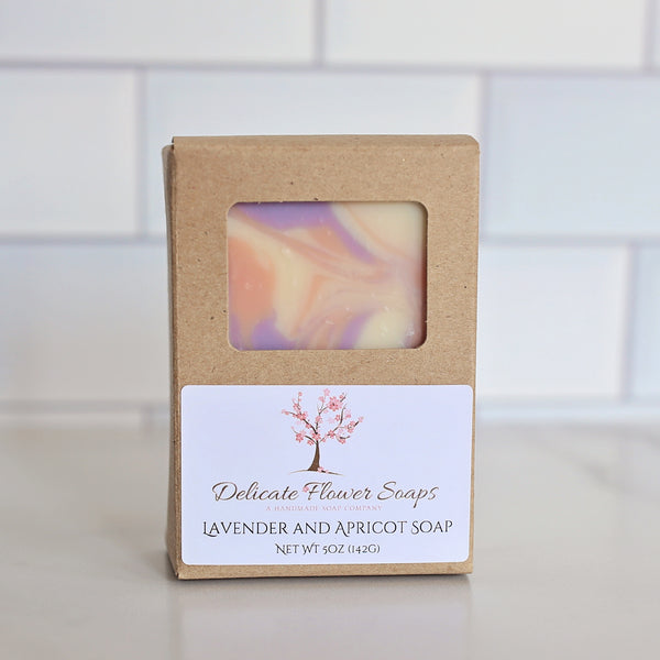 Lavender and Apricot Soap Delicate Flower Soaps