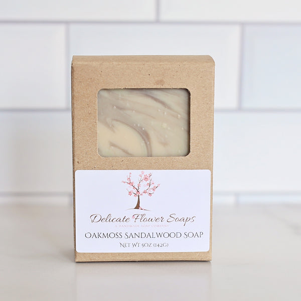 Oakmoss Sandalwood Soap (Available 2/12/24) Delicate Flower Soaps
